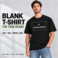 Fabricant de T-shirts vierges en gros 100% coton unisexe, impression de logo sous marque privée, fournisseur en gros OEM ODM pour marques de mode