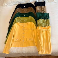 Nouvel ensemble de pyjama d'hiver simple et chaud en flanelle, style princesse doux avec dentelle, haut de gamme, deux pièces pour la maison