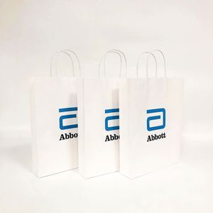 Chinese Manufacturer Custom Logo Print Recyclable Kraft Paper Bags Handles for Shoes <b>Fur</b> Clothing Packaging CMYK 4 Color Offset - Product Image 4