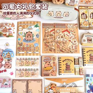 Traje de papelería Capybara, regalo de acompañamiento para niños y niñas, útiles escolares para estudiantes de escuela <span class=keywords><strong>primaria</strong></span> - Product Image 3