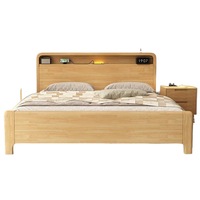 Vente en gros lit polyvalent moderne bon marché avec rangement lit en bois lit taille personnalisée avec table de nuit ensemble