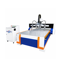 Jinan Mosencnc 1325 Router CNC de 8 cabezales y 4 ejes con múltiples husillos, precio competitivo, componentes principales de motor y PLC