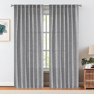 XinLan Venta en línea caliente de tela de cortina de sombreado de lino artificial se puede personalizar juego de cortinas de tamaño - Product Image 1