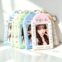 Porte-clés Kawaii en PVC pour photocarte, protège-cartes transparent en plastique, personnalisable en usine, pour cartes photo Kpop Idol de 3 pouces
