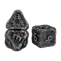 Fabricant de dés DND personnalisés, dés polyédriques Dragon et Donjon RPG, ensemble de dés DND D&D, dés en métal avec poudre flash