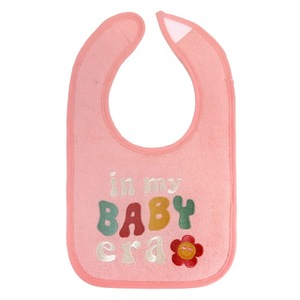 Bavoirs pour bébé fille en coton certifié CPC, brodés, doux, avec 3 couches de protection - Product Image 1