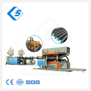 pe/pvc hdpe double wall corrugated pipe production extrusion line