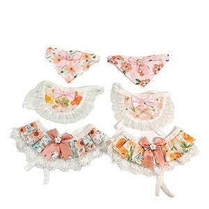 친환경 면 소재 귀여운 리본 고양이 & 강아지 목걸이 스카프 턱받이 패션 애완동물 액세서리 사계절 및 모든 명절용 - Product Image 1