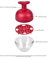 Eén-secondenpers 4-gaats kersenontpitter machine van ABS plastic, fruitontpitter, keukenhulpje voor het maken van jam & cake