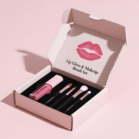 Boîte de papier d'expédition en carton ondulé cosmétique avec logo imprimé personnalisé Outils de pinceaux de maquillage Boîtes de brillant à lèvres pour emballage