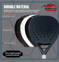 Raquettes de tennis et de padel en diamant 3K personnalisables, fabrication chinoise, texture spéciale, cadre en sergé, épaisseur 38 mm, poignée en bois, spéciales pour