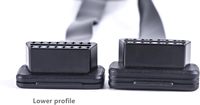 Cable de extensión OBD2 de perfil bajo con cinta, 16 pines, macho a hembra, para escáner de diagnóstico de coche, extensor para herramienta de escaneo y lector de códigos