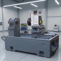 Torno CNC de Cama Inclinada de 5 Ejes y Doble Husillo de Servicio Medio Automático LC-52DYF con Control Fanuc/GSK y 12 Estaciones de Herramientas