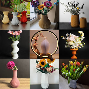 Vashine 3D OEM Impreso Personalizado <span class=keywords><strong>Maceta</strong></span> Artística Sabor Línea-sentido Ecológico Material Colorido PLA Diseñador Irregular - Product Image 6