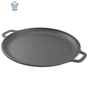 Poêle <span class=keywords><strong>en</strong></span> <span class=keywords><strong>fonte</strong></span> à revêtement d'huile végétale, poêle à crêpes, poêle à frire <span class=keywords><strong>pour</strong></span> steak, camping et <span class=keywords><strong>barbecue</strong></span>, vente <span class=keywords><strong>en</strong></span> gros - Product Image 1
