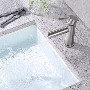 Robinet de lavabo de cuisine et de salle de bain moderne en acier inoxydable 304 chromé, <span class=keywords><strong>à</strong></span> montage sur pont, <span class=keywords><strong>à</strong></span> poignée unique, pour immeuble de bureaux, vente chaude - Product Image 3
