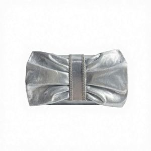 Luxury Shiny Acrylic Ladies Half Moon <b>Evening</b> Clutches Women's Diamond Lattice Party Mini Crossbody <b>Bag</b> - Product Image 2