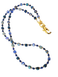 Custom Lanyard Phone <b>Chain</b> ID Card Gorgeous Handmade Blue Eyeglass <b>Chain</b> Handcrafted Fashionable lanyard Badges or <b>Keys</b> <b>chain</b> - Product Image 4