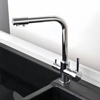 Robinet de cuisine 3 voies pour eau chaude, froide et filtrée, pivotant à 360 degrés, purificateur d'eau pour évier, mélangeur d'eau, fabriqué à Kaiping