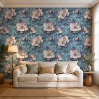 Papier peint mural 3D, décoration de chambre, luxe vintage, auto-adhésif, pelable et repositionnable, rouleau personnalisé, imprimé floral, salon, bureau, cuisine