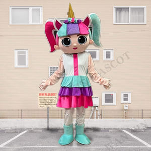 Licorne <span class=keywords><strong>Lol</strong></span> personnage mascotte <span class=keywords><strong>Lol</strong></span> fille poupée mascotte costume Cosplay fête rose adulte blanc licorne mascotte costume - Product Image 3