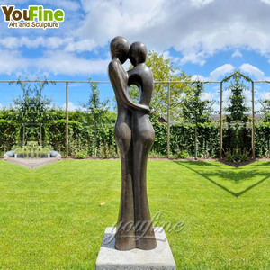 YOUFINE Décoration de jardin extérieure grandeur nature personnalisée abstraite danse Couple Statue <span class=keywords><strong>Sculpture</strong></span> en Bronze des amoureux - Product Image 5