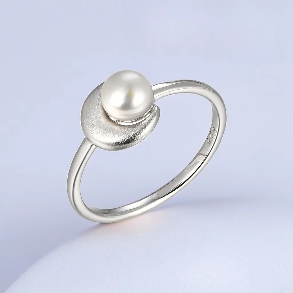 Haute qualité Fine personnalisé Oem 925 en argent Sterling bijoux de mode minimaliste argent eau douce perle anneaux femmes