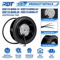 Orijinal R2E133-BH66-14 AC Santrifüj Fan 230V 27W 2800RPM 133mm Geriye Eğik Blower Inverter Kabin Soğutma Değişimi