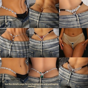 Cadenas de cuerpo unisex con diamantes de imitación y pedrería, con hebilla de aleación, accesorios para discoteca, las más vendidas transfronterizas. - Product Image 1