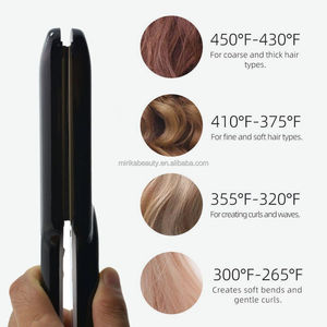 Fer à lisser et bigoudi électrique portable 450 °F 2 en 1 Planchas De Cabello fer plat ionique professionnel pour un usage domestique familial - Product Image 2
