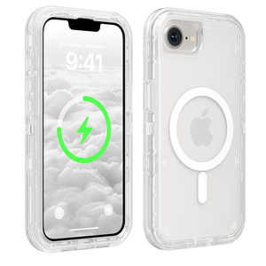 เคสกันกระแทกแบบแม่เหล็กใสสำหรับ Apple <span class=keywords><strong>iPhone</strong></span> 16E/17E/<span class=keywords><strong>SE4</strong></span> รุ่น Heavy Duty Clear Robot Magnetic Rugged Defender Tough Armor - Product Image 2