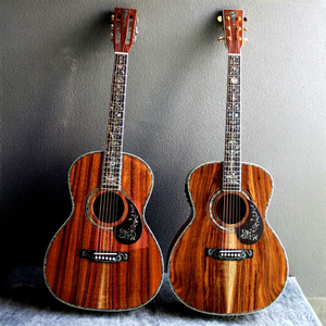 กีตาร์โปร่ง OOO OM Style Deluxe ตัวบอดี้ไม้ Koa แท้ ฟิงเกอร์บอร์ดไม้ Ebony ทำมือ - Product Image 1