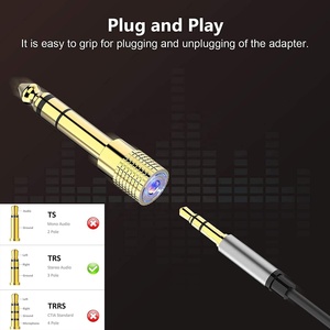 6.35mm <span class=keywords><strong>1</strong></span>/<span class=keywords><strong>4</strong></span> Inch Mannelijke 3.5mm <span class=keywords><strong>1</strong></span>/8 Inch Vrouwelijke Stereo Audio <span class=keywords><strong>Jack</strong></span> Adapter PC Gloednieuw voor Gitaarversterker Hoofdtelefoon Aux - Product Image 5