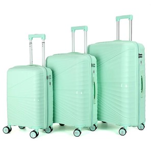 Yüksek kaliteli 3-Piece Set moda PP bagaj bavul lüks seyahat çantaları dayanıklı tekerlekler ile toptan gezileri için - Product Image 5
