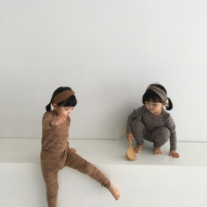 Nueva Boutique de Moda Infantil, Conjuntos de Pijamas de Manga Larga 100% Algodón para Niñas y Niños, Estampado Floral, Ropa de Primavera/Otoño - Product Image 5