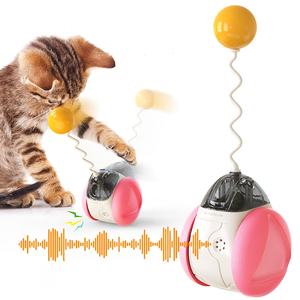 Nieuwe Piepende Interactieve Kat Speelgoed Bewegende Kat Tuimelaar Speelgoed Veilig Kat Kattenkruidspeelgoed Met Teaser Toverstaf Bal Vogel Sirene - Product Image 3