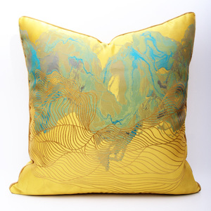 Nueva funda <span class=keywords><strong>de</strong></span> cojín <span class=keywords><strong>de</strong></span> Jacquard amarillo con patrón <span class=keywords><strong>de</strong></span> planta geométrica para decoración <span class=keywords><strong>de</strong></span> sofá <span class=keywords><strong>de</strong></span> Hotel en casa decoración <span class=keywords><strong>de</strong></span> sofá funda <span class=keywords><strong>de</strong></span> almohada - Product Image 4