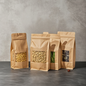 Prácticas bolsas <span class=keywords><strong>de</strong></span> pie desechables personalizadas para dulces, bolsas <span class=keywords><strong>de</strong></span> papel para alimentos, embalaje Kraft impreso sellable - Product Image 6