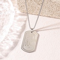 Colgante de Acero Inoxidable con Diseño Islámico Árabe Musulmán, Alá, Ayatul Kursi, Corán, Joyería de Moda, Collares, Venta al por Mayor, Regalo de Eid
