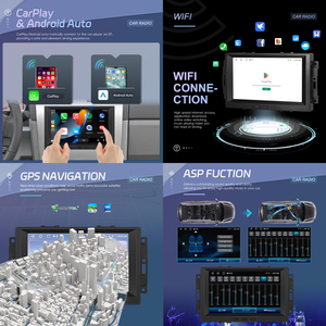 Hikity Autoradio Android 8 pouces 2 + 64G Autoradio pour Chrysler/Jeep/Dodge Wireless CarPlay Android Auto WiFi GPS OEM Vente en gros - Product Image 2