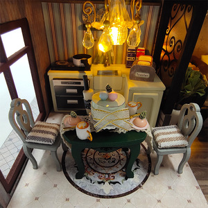 Hongda Tự Làm Bằng Gỗ 3D Câu Đố Nhà Retro Mô Hình Kiến Trúc Ba-Câu Chuyện Loft Căn Hộ Bộ Quà Tặng - Product Image 4