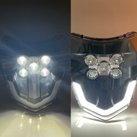 Plaque de phare à LED pour EXC SX XCW 250 300 450 Supermoto Motocross Mèche de phare Accessoires d'éclairage optimaux pour motos