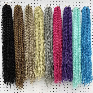 Offre Spéciale 22 pouces 50g Haute Qualité Zizi Boîte Bouclés Braidis Crochet Bouclés Tresses Cheveux Synthétiques Africains Tresse Meches - Product Image 5