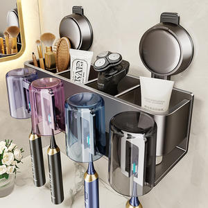 ที่วางแปรงสีฟันแบบติดผนังพร้อมที่เก็บยาสีฟัน  แบบสุญญากาศ ไม่ต้องเจาะผนัง ประหยัดพื้นที่ - Product Image 4