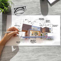 Ensembles de plans prêts pour l'appel d'offres, pour maisons personnalisées aux États-Unis, avec intérieur à arche complète, Revit BIM 3D, et pour fenêtres/portes manuelles, et extérieur de supermarché