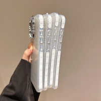 Étui de téléphone antichoc en TPU+PC avec support, design marbre tendance et luxueux, finition époxy, pour 16 Pro Max/17/14/15, style japonais et coréen