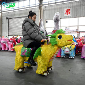 Gecai Hot Sale Resin Artificial Dinosaur <b>Ride</b>-On for Kids with Automatic Control and Lifelike Sounds - Product Image 3