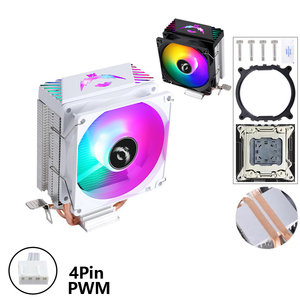 QiuzAimNo Frame drop in Team Fights9cm ventola RGB silenziosa con 2 heatpipe per 12th Gen CPUs,3pin/4pin interfaccia alimenta la tua <span class=keywords><strong>CPU</strong></span> - Product Image 1