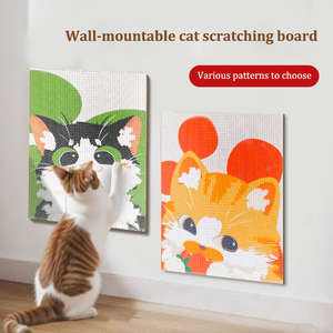 Kitty Shape Cardboard cat Scratching Board Vertical <strong>Wall</strong> Mounted Puzzle Cat Scratching Mat for <strong>Pet</strong> - Product Image 3