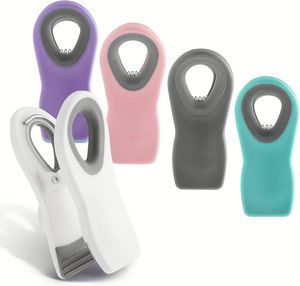 Clips magnétiques multicolores en plastique personnalisés pour le stockage des sacs à pain et à aliments (qualité alimentaire) - Product Image 1